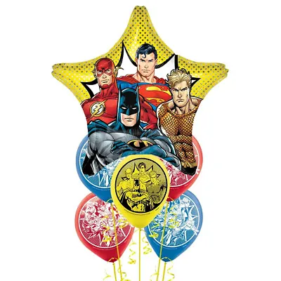$28.99 • Buy Justice League Party Supplies Jumbo Star SuperHero Balloon Pack Birthday Boy 