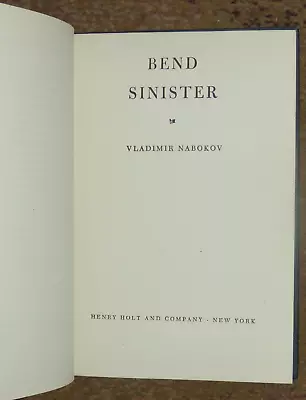 1947 1st Ed BEND SINISTER Vladimir Nabokov Lolita Author Dystopian Novel HC • $25