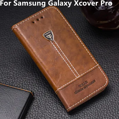 Phone Case For Samsung Galaxy Xcover Pro Pu Leather Flip Case Wallet Slots Cover • £8.39