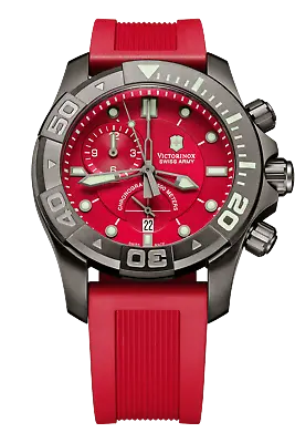 Victorinox Swiss Army Red Dial Dive Master 500 Men's Chronograph Watch 241422  • $798