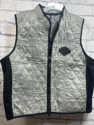 Harley Davidson Men's Colorblocked Bar & Shield Zippered Cooling Vest XL • $45