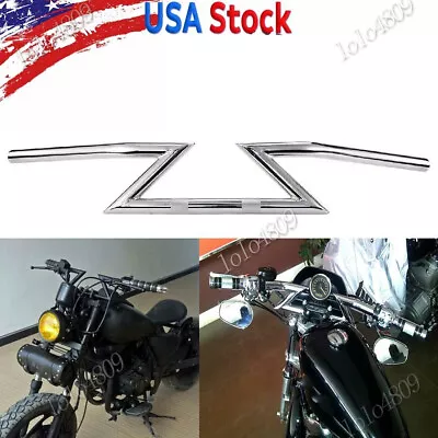 Motorcycle Drag Z-Bars 1 Inch Handlebars For Harley Sportster Dyna Bobber Honda • $58.03