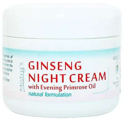 Mistry's Ginseng Night Cream With Evening Primrose Oil 50g - Naturally Vegan • £6.99