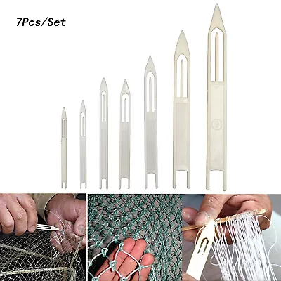 Netting Needle Shuttles Fishing Net Plastic Fishing Net Mending Needles Set 7PCS • $9.99