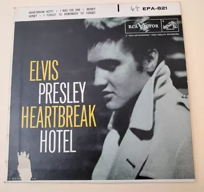 Elvis Presley HEARTBREAK HOTEL (ROCK N ROLL EP 45) EPA-821 PLAYS VG+ • $39.99