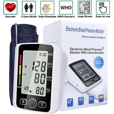 Blood Pressure MonitorUpper Arm Digital BP Monitor Pulse Rate Monitoring Meter • $21.92