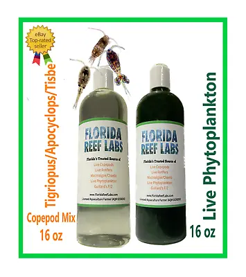 LIVE Copepods 16oz / Live Phytoplankton 16oz Combo - Florida Reef Labs™ • $27.65