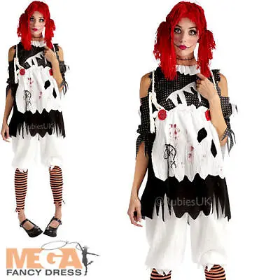 Rag Doll Ladies Fancy Dress Halloween Horror Spooky Dolly Womens Adults Costume • £29.99