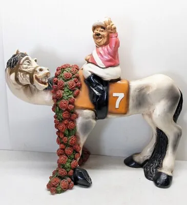 Vintage Universal Statuary RARE Joke Jockey Horse Racing Large • $89.99