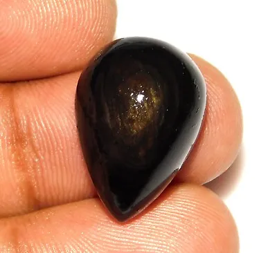 19.ct Natural Rainbow Obsidian Eye Pear Cabochon Jewelry Making Gemstone At=36 • $9.90