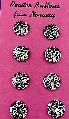 Vintage Pewter Buttons DRAGON WOW!!!  ( Drage) Design. Intricate!! • $19.50