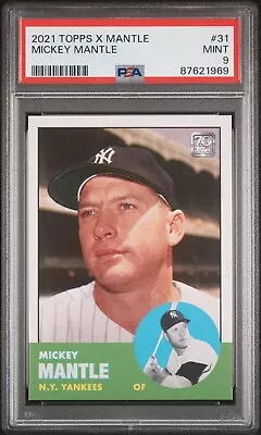 2021 Topps X Collection Mickey Mantle #31 Psa 9 Mint! Yankees • $45.45