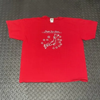 Vintage Oarsman Pacific Tour Series Japan Red Short Sleeve T-Shirt - Mens Sz 2XL • $12.50