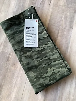 Lululemon Vinyasa Scarf *Cotton Evergreen Camo Green Multi Wrap Snap - 57301 • $48