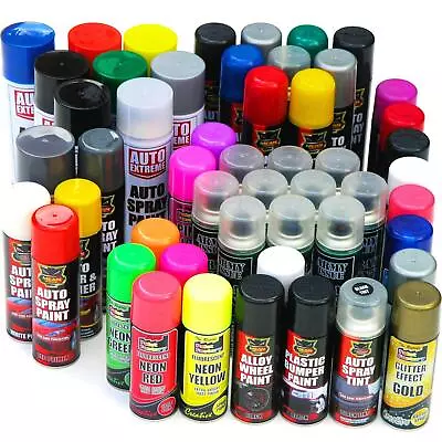 Auto Spray Paint Collection For Car 300 Ml Black White Grey Colours Fast Dry • £4.99