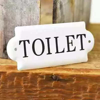 New Farmhouse Vintage Bathroom ENAMEL TOILET SIGN Metal Wall Plaque Hanging 7  • $9.95