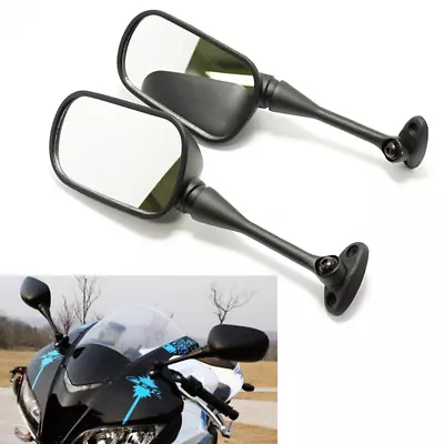 Black Motorcycle Rearview Side Mirror For Honda CBR1000RR 04-07 CBR600RR 03-14 • $39.11