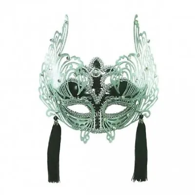 Black & Silver Masquerade Eye Mask Fancy Dress Accessory Adult DECORATIVE Party • £11.99