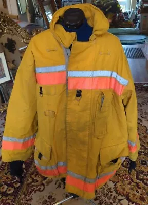 Vintage Retired Firefighter Turnout JACKET FIRE COAT USED Size Chest 56 QSFD • $160