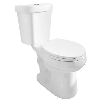 Dual-Flush 1.28 GPF Round Chair Height 2-Piece Toilet W/Floor Mount Installation • $219.99