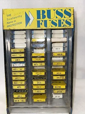 1960s Buss Fuses Metal Counter Wall Display Car Auto Parts Store Fuse Electronic • $68.75