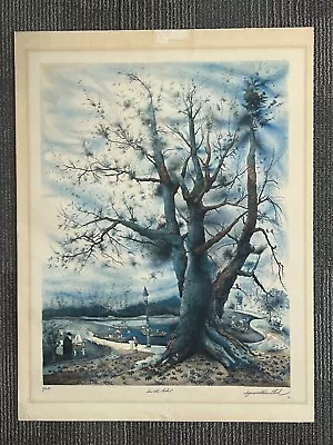 $150 • Buy Grandparents Joy  In The Park  Lithograph By Seymour Rosenthal Signed