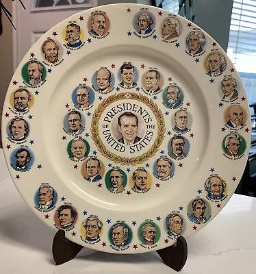 Vintage 1960’s 10.25in Presidents Of The United States Plate  • $42.50