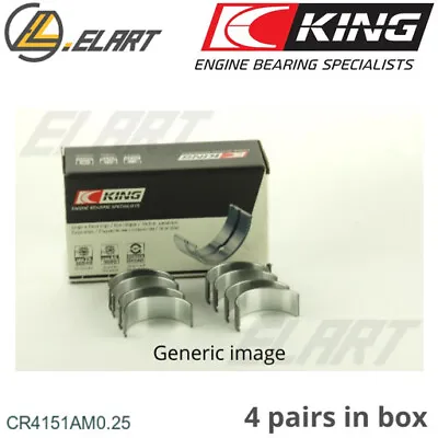 King Big End Con Rod Bearings CR4151AM 0.25 For FORD 1.2-1.4-1.7 16 V ZETEC-S/SE • £28.34