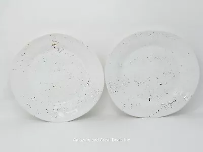 Vietri Gold Splatter SET OF 2 Salad Plate 8.4  Made In Italy Italian Stoneware • $39.99