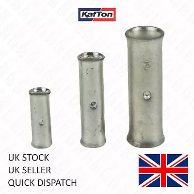 £4.89 • Buy Copper Tube Butt Connectors Terminals Straight Joiner Crimp/Solder