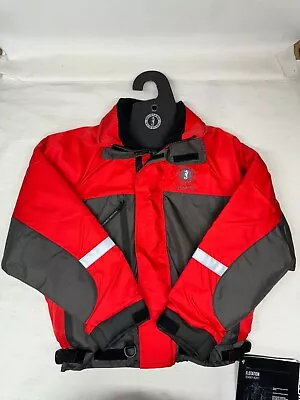 Mustang Survival Integrity Flotation Bomber Jacket MJ6224 Size Adult Medium -Red • $200