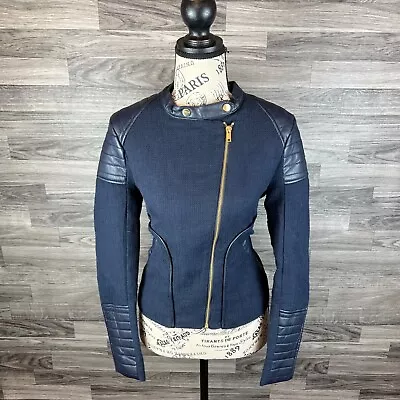 H&M Women's Blue Full Zip Up Jacket Size 8 Regular  • $9.25