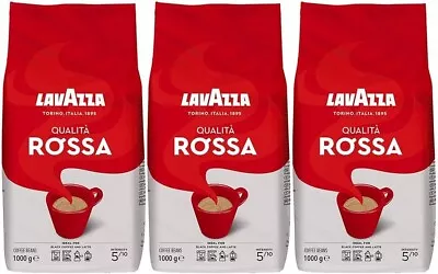 3 X Lavazza Qualita Rossa Coffee Beans - 1kg • £35