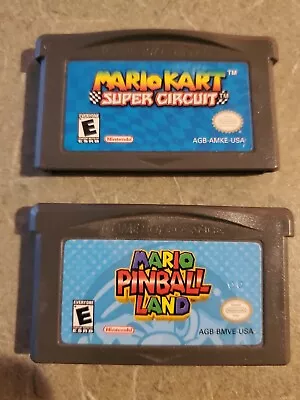 Mario Kart Super Circuit Mario Pinball Land Gba Game Boy Advance  • $30