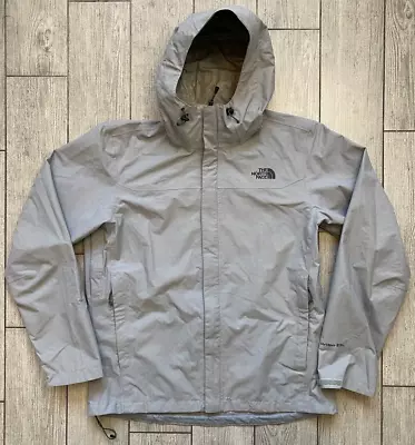 The North Face Waterproof Hyvent 2.5L Rain Coat Jacket Full Zip Gray Mens Large • $50