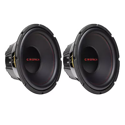 Crunch CRW12D4 12 Inch MAX 4 Ohm Dual Voice Coil Car Subwoofer Speakers (2 Pack) • $70.99