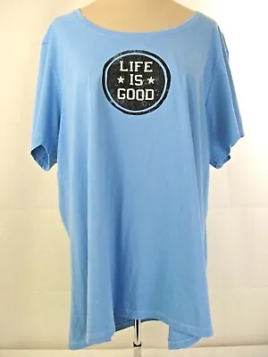 Life Is Good T Shirt In Blue Women's XXL • £12.83