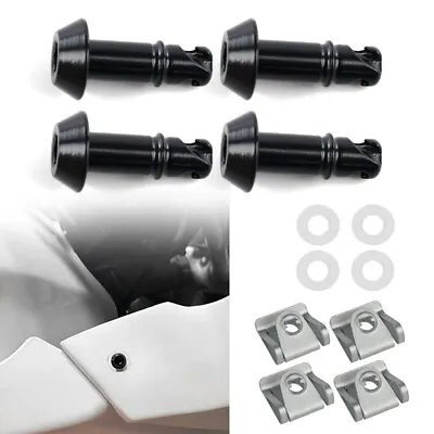 Fit For Street Motorcycle/Race Fairing 1/4 Turn + Clips Quick Release Bolts  • $10.07