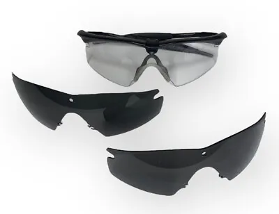 Vintage OAKLEY M FRAME Carbon Fiber Ballistic With Clear & Black Lenses Case • $129.95