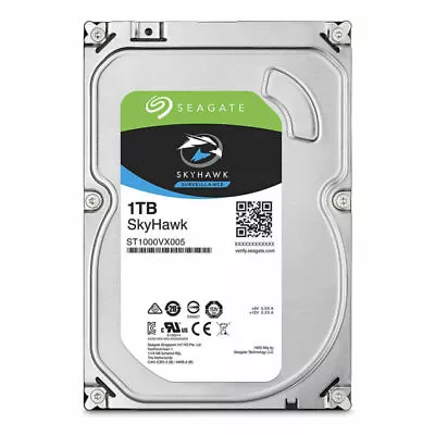 Seagate SkyHawk 1TBInternal8.89 Cm (3.5 ) (ST1000VX005) Desktop HDD • £20