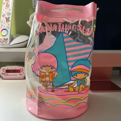 Vintage Sanrio 1976 Pastel Little Twin Stars Beach Bucket Bag • $54.49