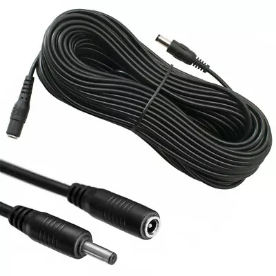 DC Power Supply Extension Cable 5V 9V 12V For CCTV Camera/DVR/PSU Lead 2m/5m/10m • £3.95