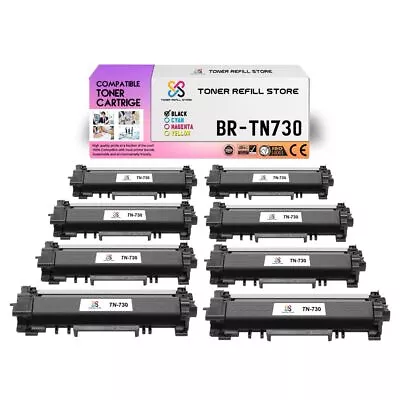 8Pk TRS TN730 Black Compatible For Brother HLL2350DW L2370DW Toner Cartridge • $183.99