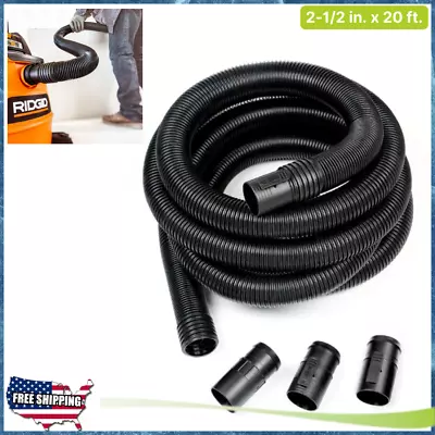 2-1/2 In. X 20 Ft Tug-A-Long Locking Vacuum Hose For RIDGID Wet/Dry Shop Vacuums • $39