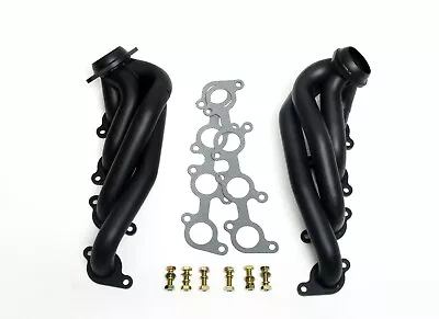 Shorty Headers For 11-14 Ford F-150 FX2 FX4 XL XLT Lariat King V8 Ceramic Black • $259.99