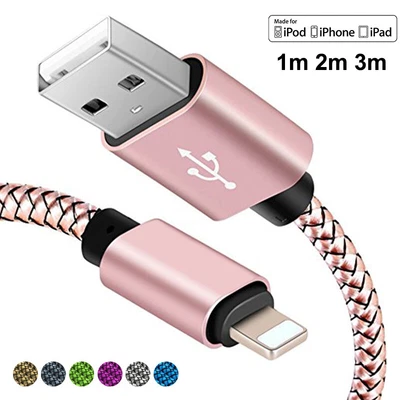 $8.47 • Buy Braided Fast Charge USB Charger Cable For IPhone X XR 7 8 11 12 13 14 Plus Cord