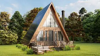 A Frame House Plans A Frame Cabin Blueprints • $79