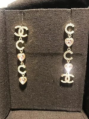 Chanel Coco Crystal Heart Earrings • £546.10