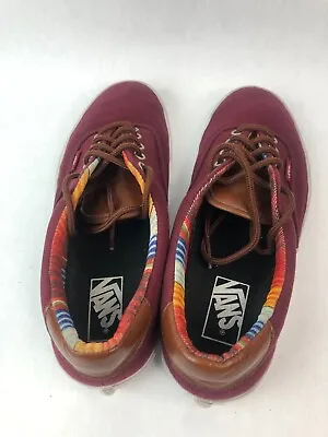 Vans Era 59 Port Royale Mix Red Brown Skate Shoe Low Sneakers Size 11 • $16