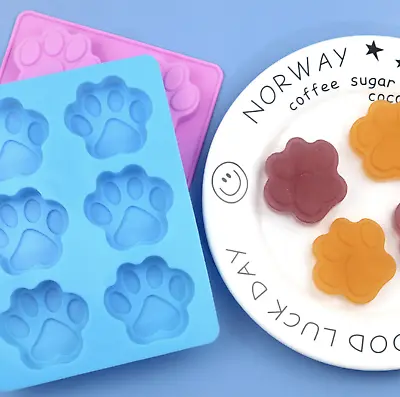 £2.65 • Buy 6 Cell Paw Silicone Cake Mould  Chocolate Ice Cube  Mold Cat Resin Candle Melt